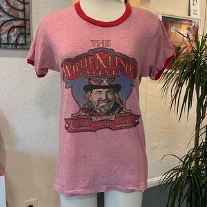 Vintage 70s / 80s Willie Nelson Ringer Tee